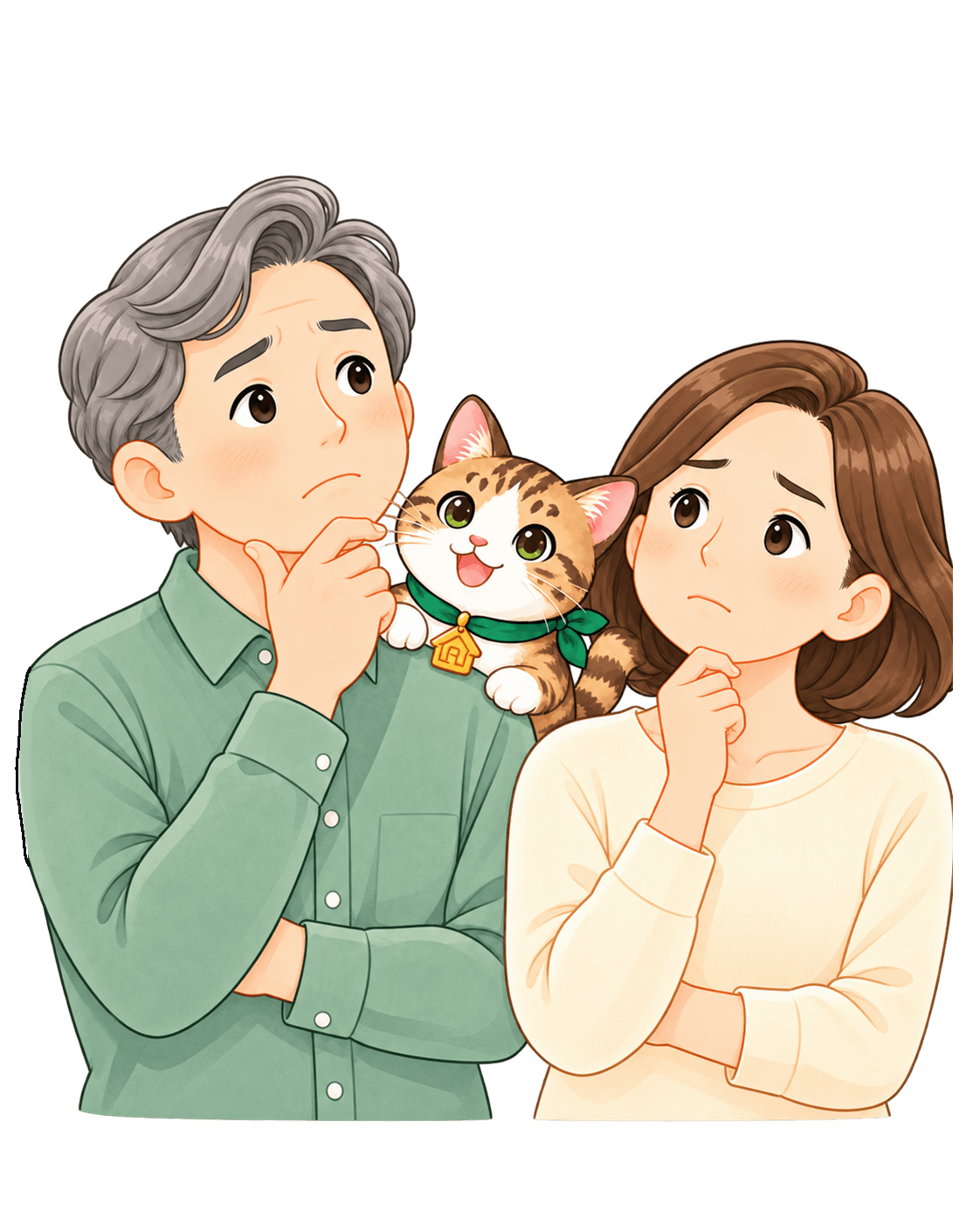 悩んでいる夫婦